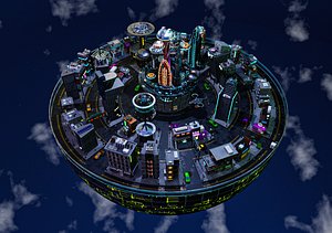 Cyberpunk City Pack 3D model
