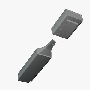 3D Basic Highlighter Marker - Geometry Only No Textures No Materials model