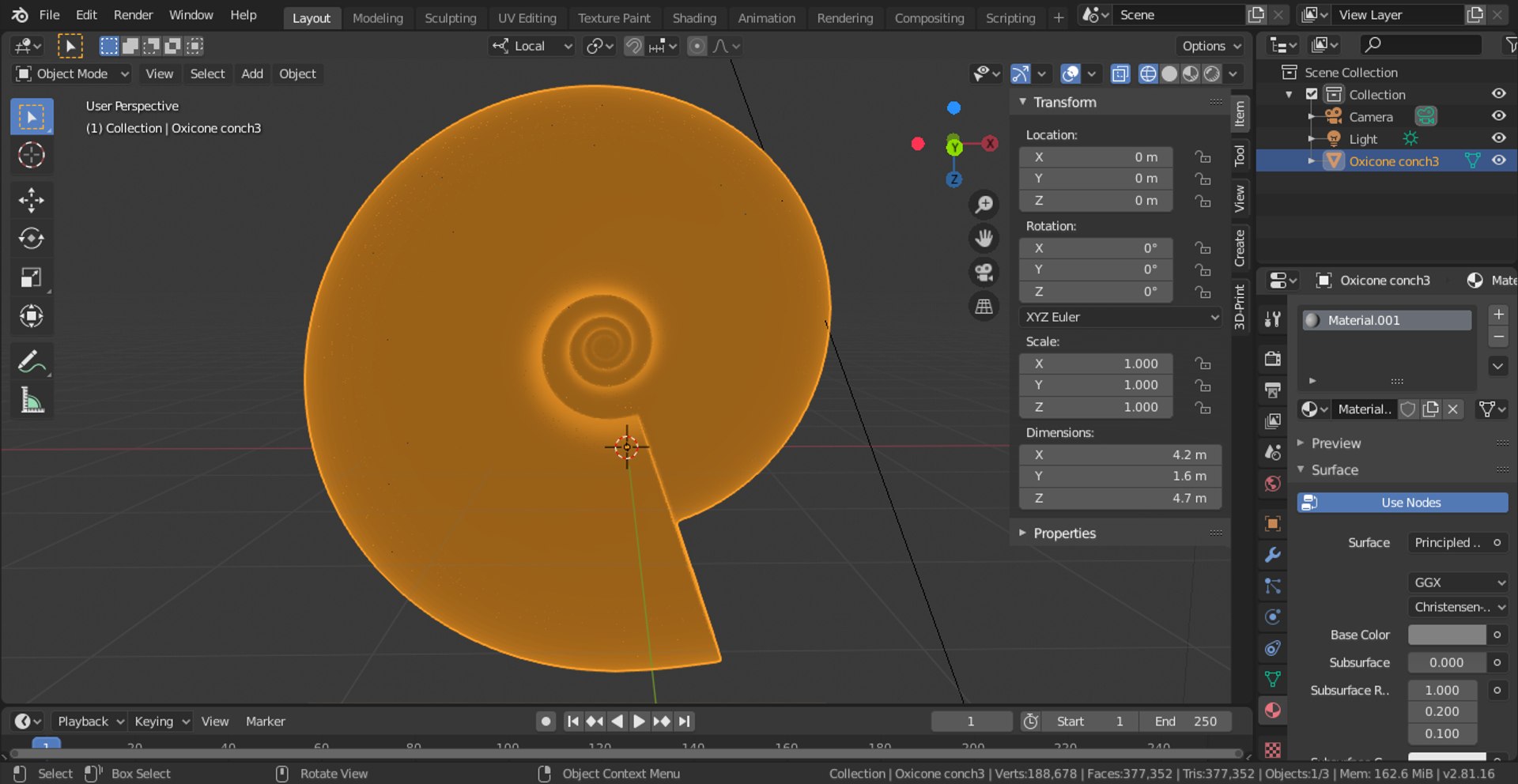 discocone conch smooth 3D model https://p.turbosquid.com/ts-thumb/kv/Rm7NDc/nR/screen/png/1704229786/1920x1080/fit_q87/42f5e37787d44dec6b388ab51a05b0aa557577c1/screen.jpg