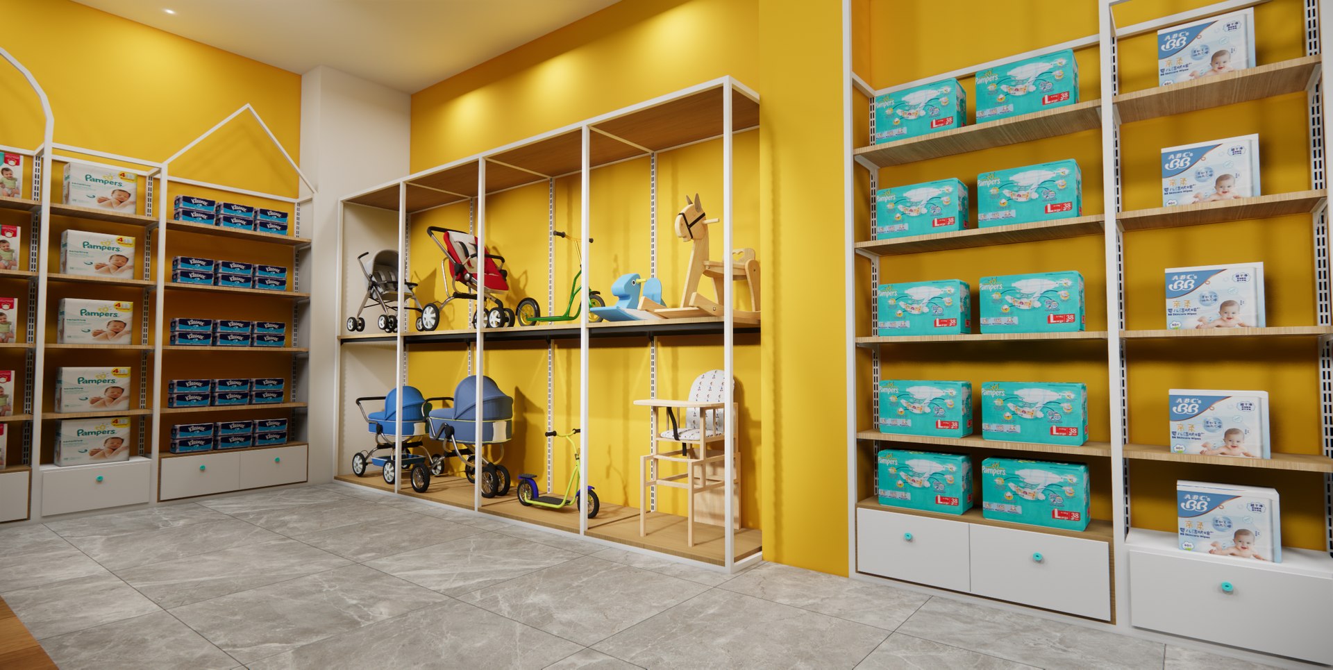 Baby Store Maternity Store 3D Model TurboSquid 2007681