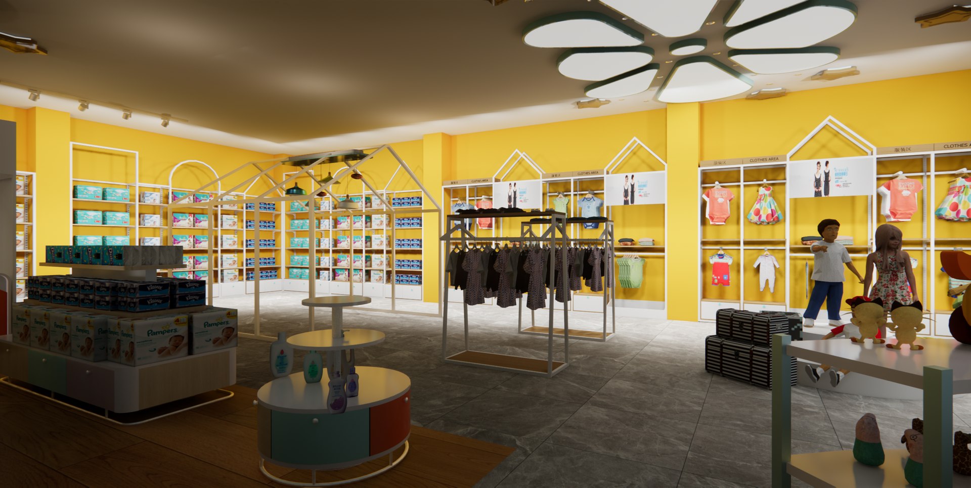 Baby Store Maternity Store 3D Model TurboSquid 2007681