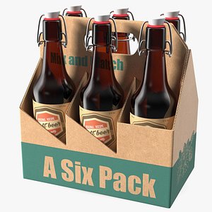Cardboard Bottle Carrier With Beer