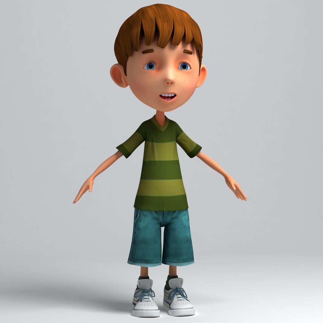 3d Model Cartoons Boy Steve