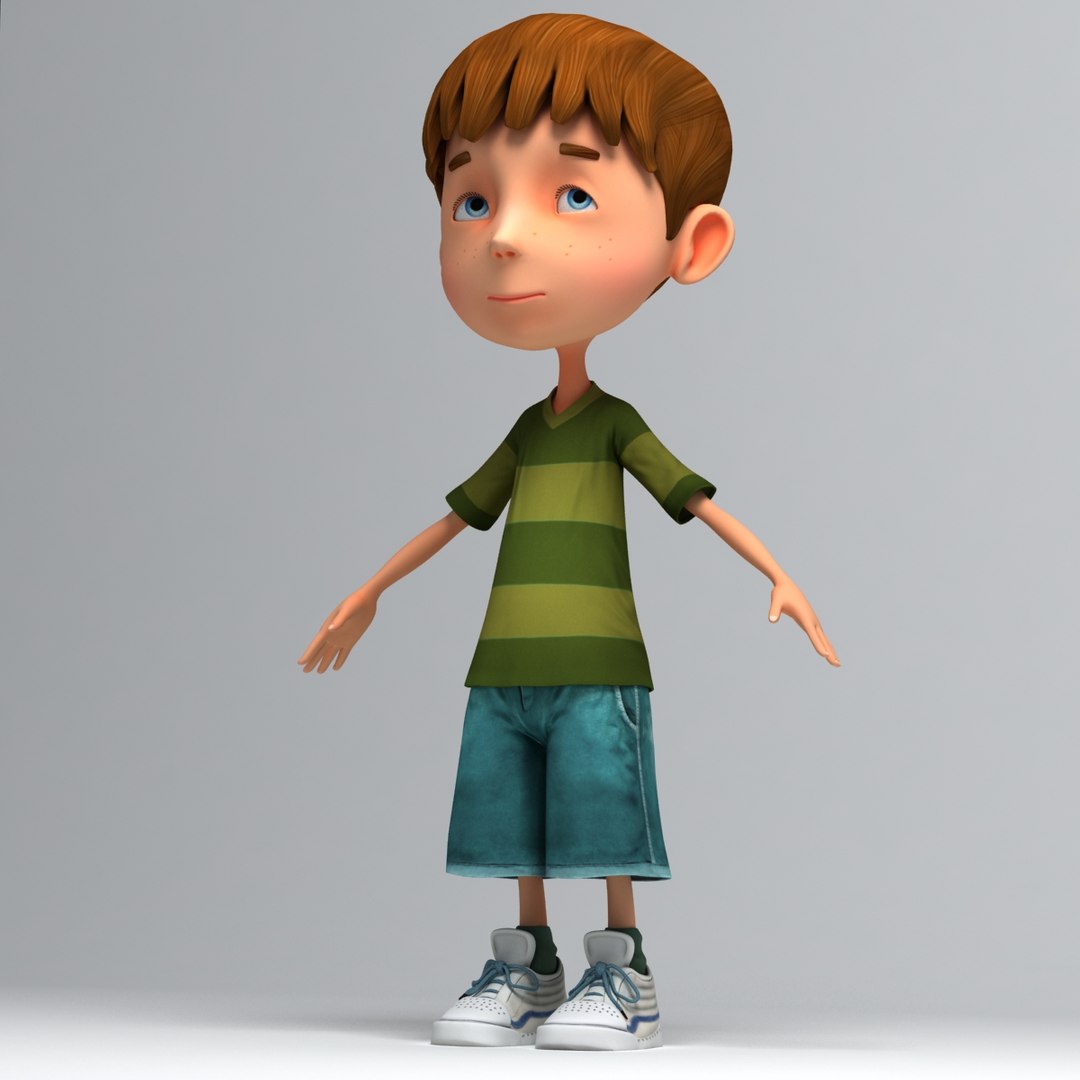 3d Model Cartoons Boy Steve