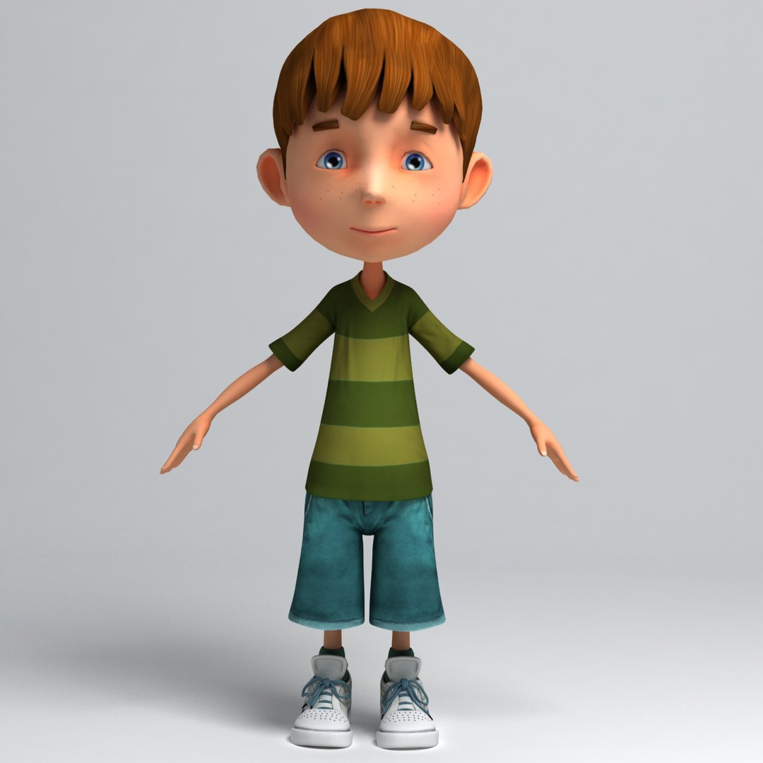 3d Model Cartoons Boy Steve