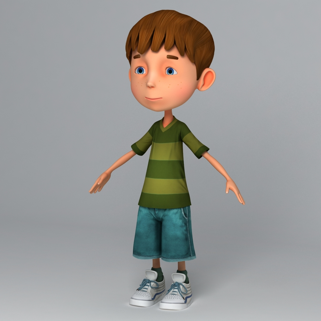 3d Model Cartoons Boy Steve