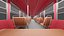 Low-Poly-Thai-Bus-Rot-Grün-Weiß-Farbmodell