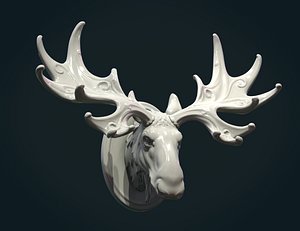 3D Head of moose