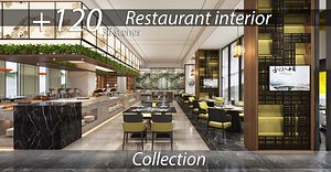 3D model Restaurant interior 3d scene