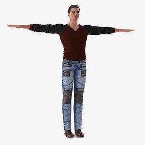 man casual style wear model