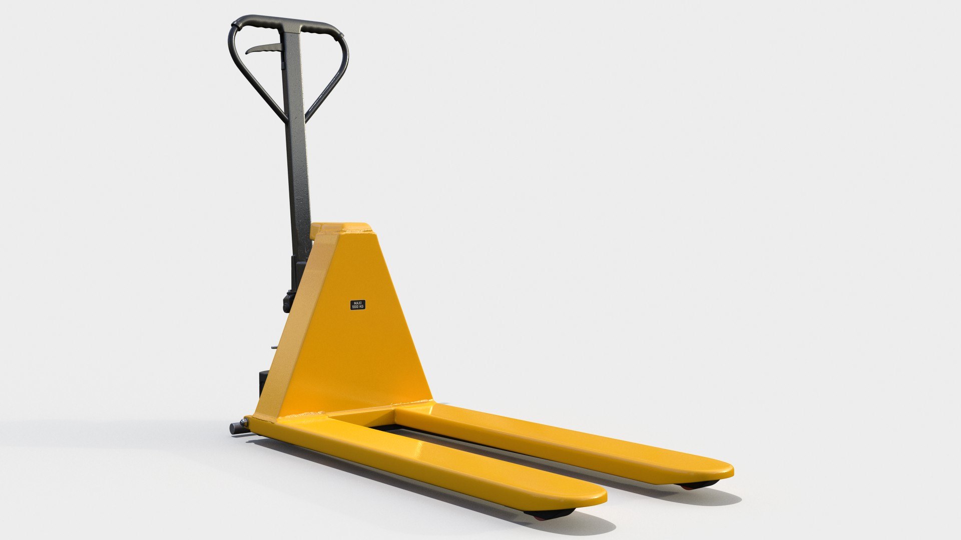 Scissor High Lifting Pallet Truck Rigged 3D model preview