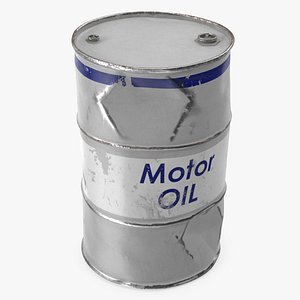 old motor oil barrel 3D