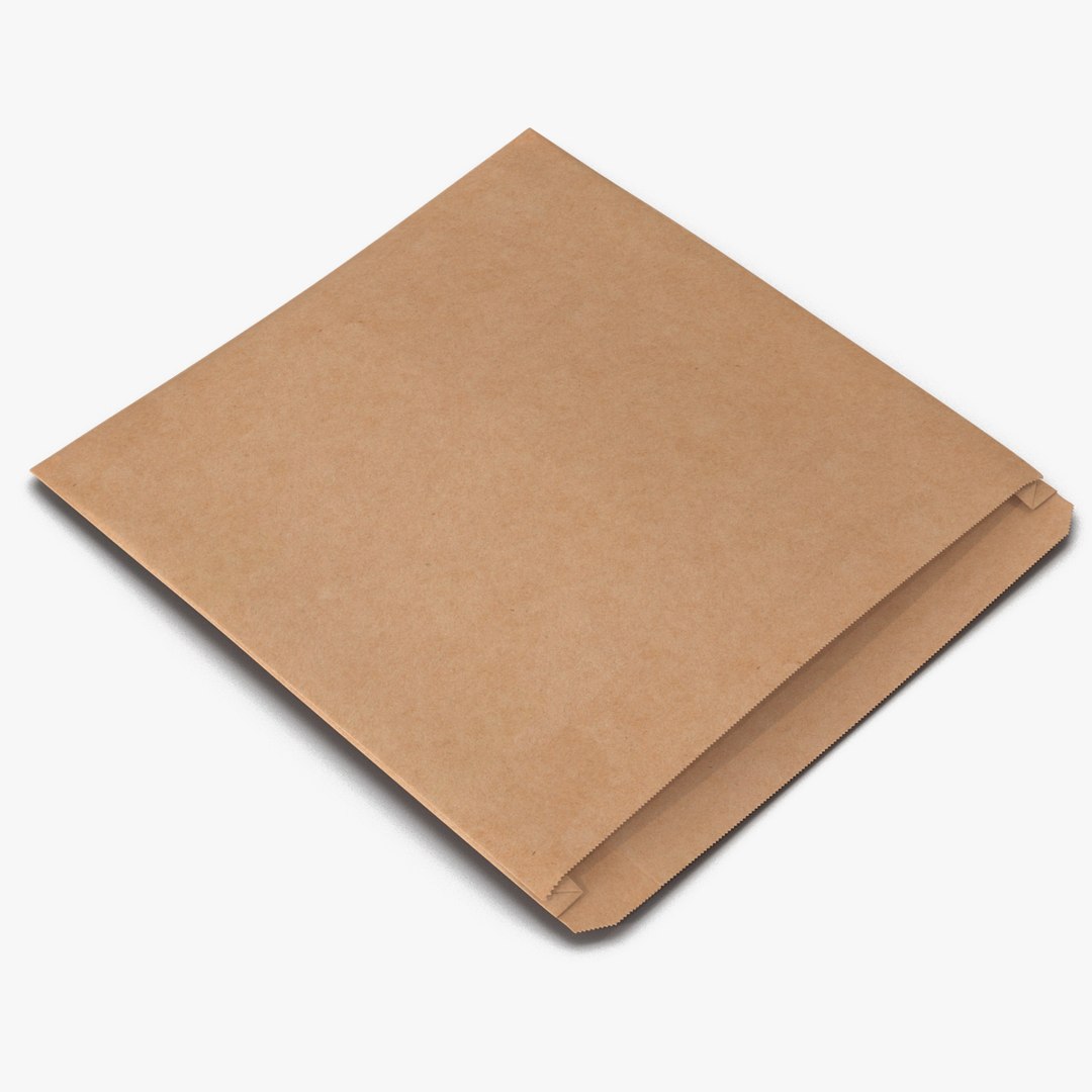 Bakery Paper Bag 2 3D model preview