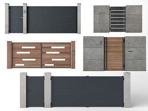 Modern Exterior Gates Collection model