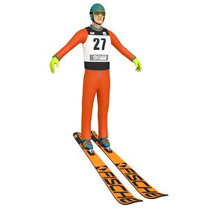 3D model ski jumper