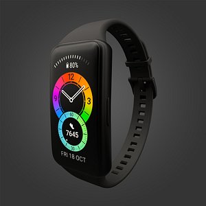 3D model Huawei Band 6 black