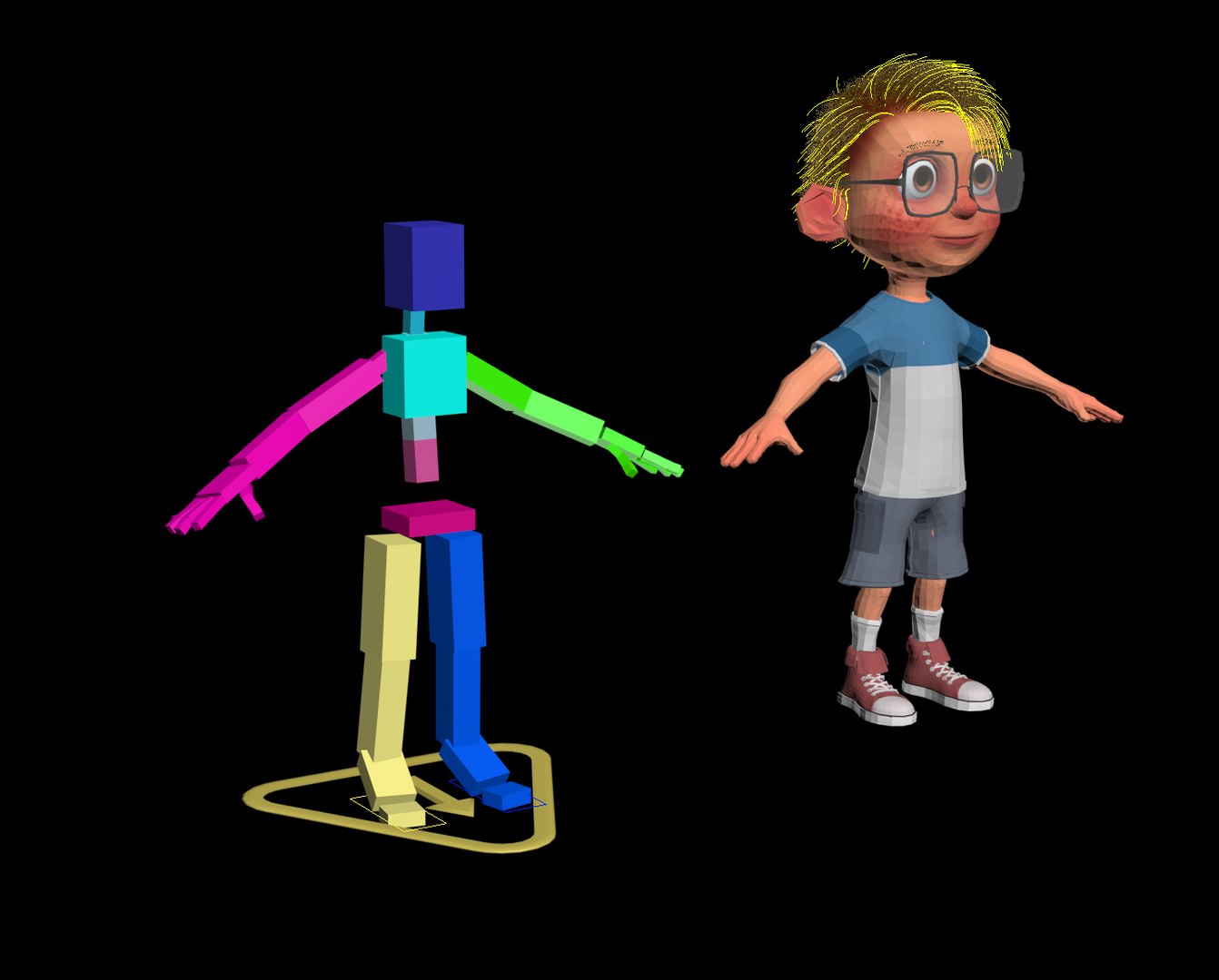 3D Model Body Rig Hair Fur - TurboSquid 1374017