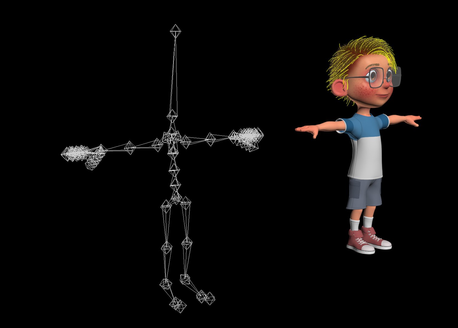 3D Model Body Rig Hair Fur - TurboSquid 1374017