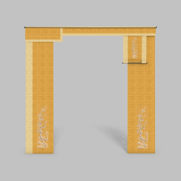 curtains 8 modeled 3D model