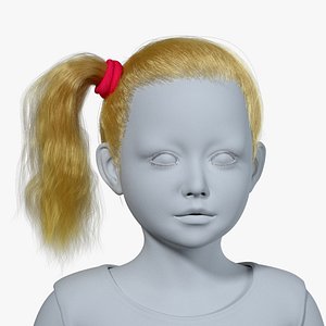realistic hairstyle hair fur model