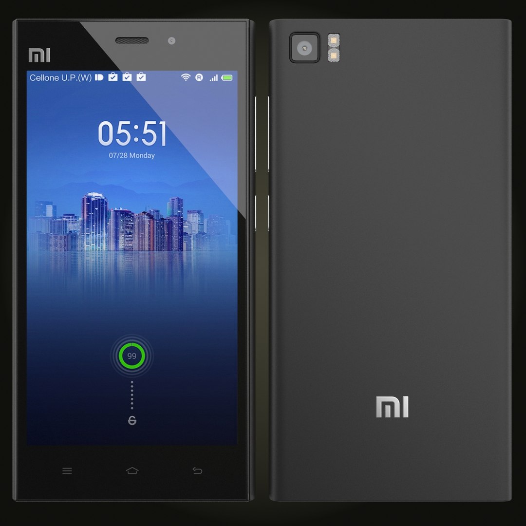 xiaomi mi 3 3d model