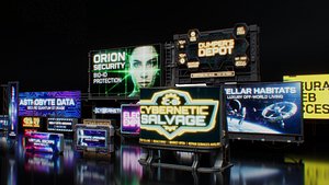 Cyberpunk Neon Billboards Signage Pack Vol 2