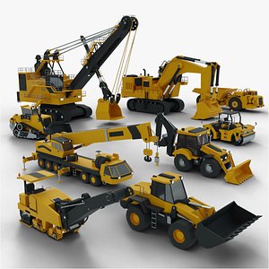 3D Heavy Machinery - Lowpoly Pack 1 model