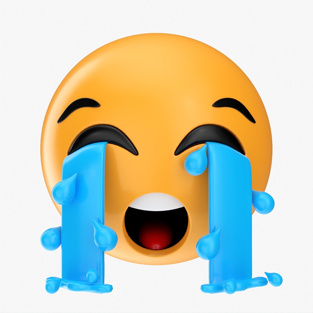 Emoji 041 Loudly Crying With Teardrops 3D Model - TurboSquid 1817787