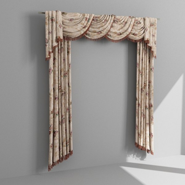 draperies curtain 3d model