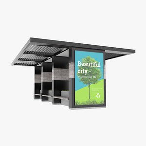 3D street bench pergola