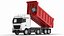 Detailed Dump Truck Red
