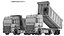 Detailed Dump Truck Red