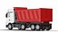 Detailed Dump Truck Red