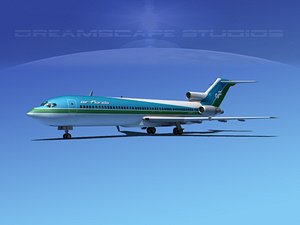 airline boeing 727 727-200 3ds