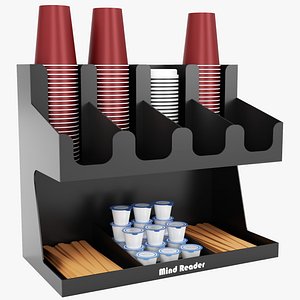 Cups Organizer Dispenser 3D