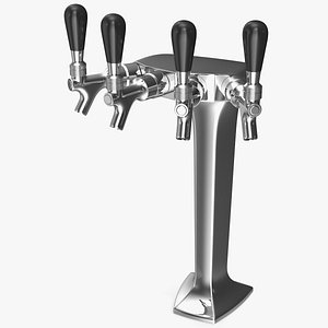 Four Tap Stainless Steel Beer Tower