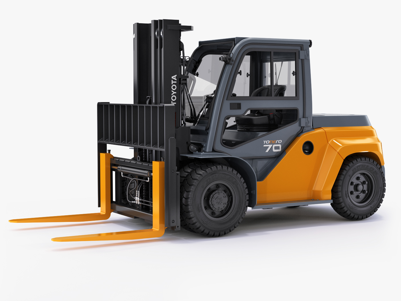 3d forklift toyota tonero 70