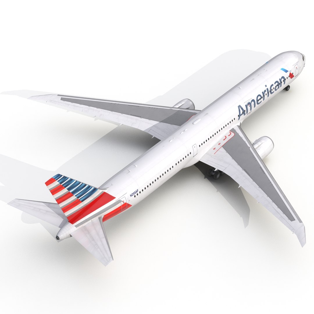 boeing 767-400er american airlines 3d model