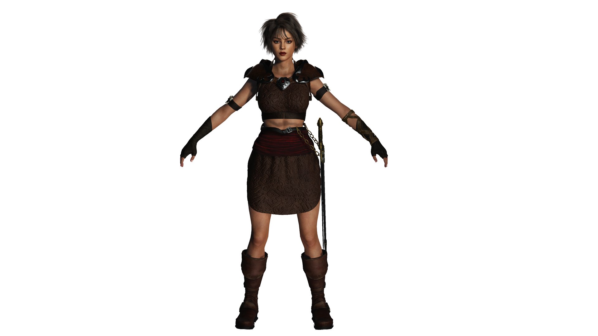 AAA 3D FANTASY FEMALE WARRIOR 02- HUMAN RIGGED CHARACTER 3D ...