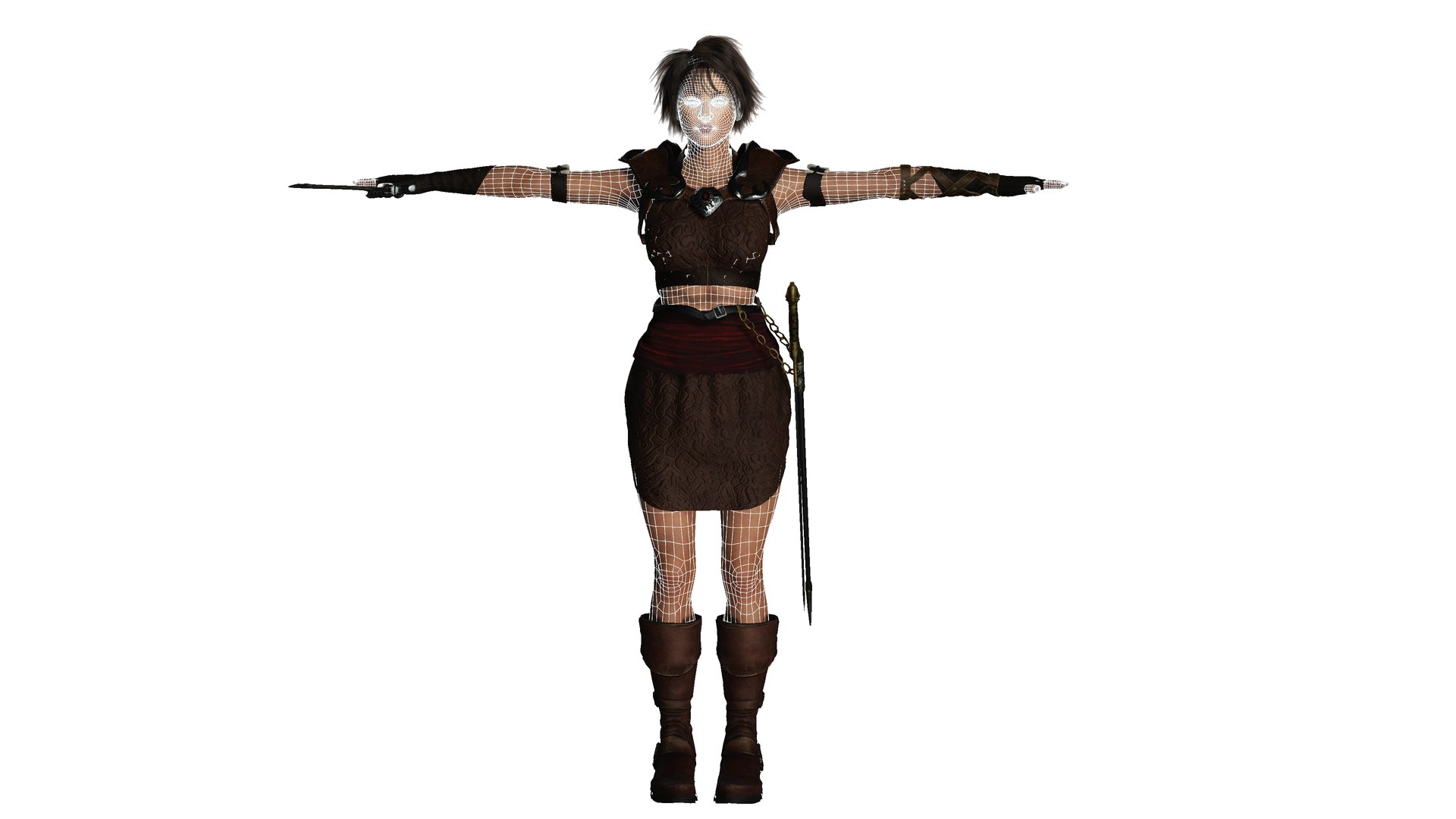 AAA 3D FANTASY FEMALE WARRIOR 02- HUMAN RIGGED CHARACTER 3D ...