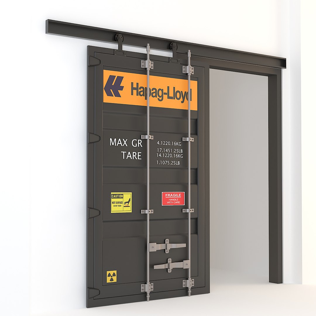 Industrial Container Sliding Doors 3D Model - TurboSquid 1639244