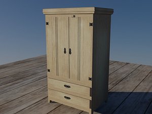 3D wooden wardrobe
