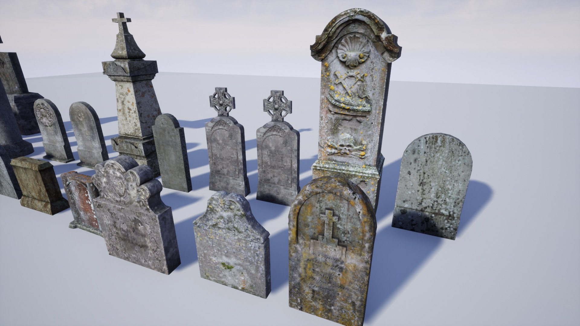 Graveyard And Cemetery Pack 1 Unreal Asset 3D Model - TurboSquid 1725742