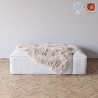 Carpet from cow with fur