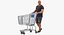 Arnold Casual Summer Walking Pose 02 With Shopping Cart 3D model