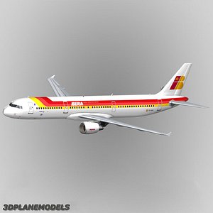 3d dxf airbus a321 iberia a-321