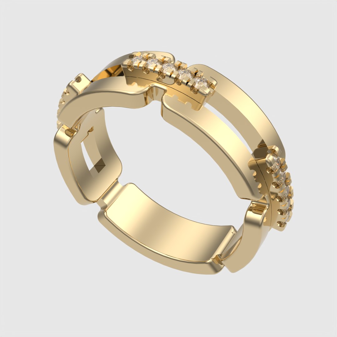 3D Contemporary Split Design Ring JDBCo - TurboSquid 2350025