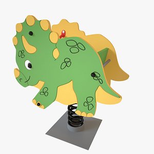 playground spring dinosaur 3D model
