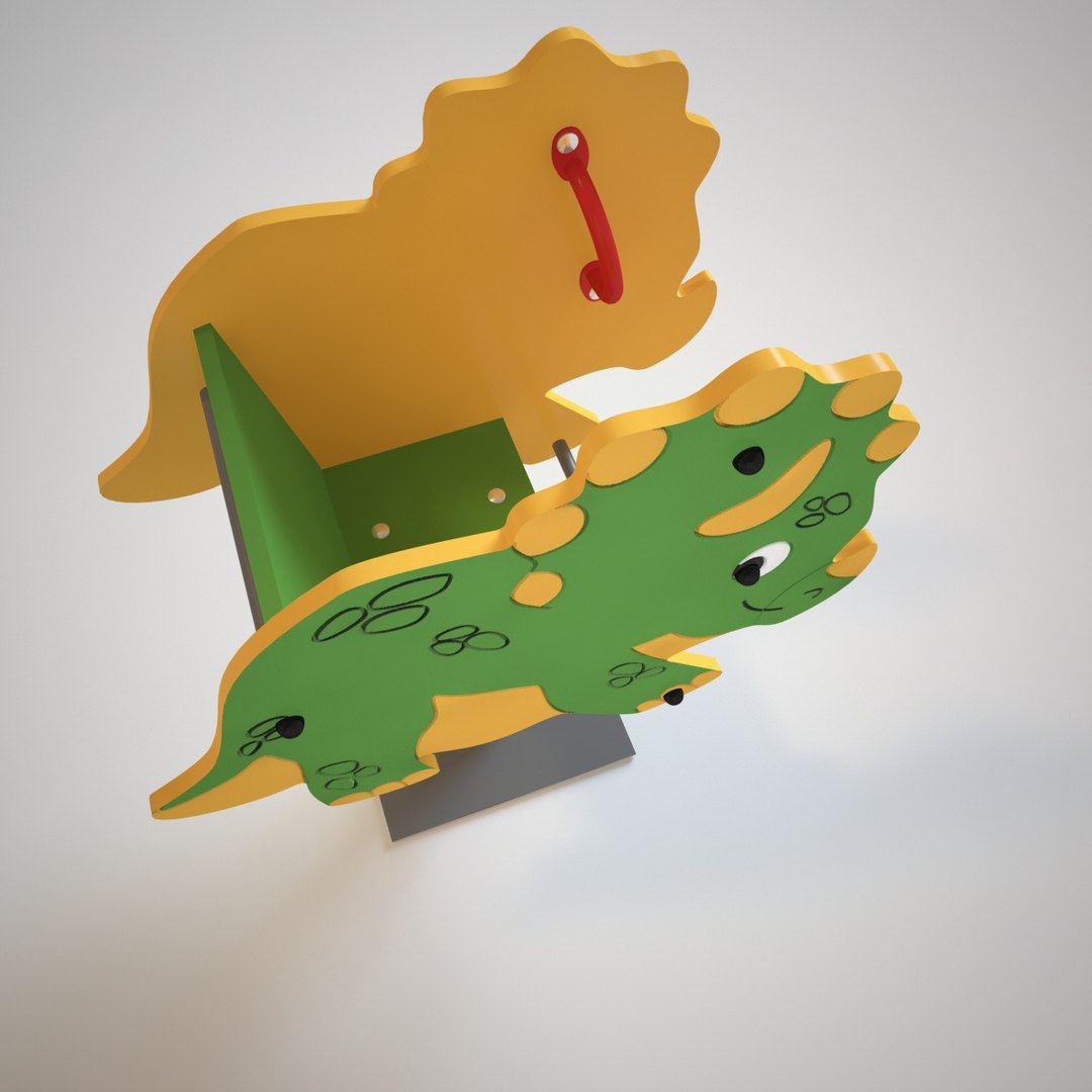 Playground Spring Dinosaur 3D Model - TurboSquid 1236551