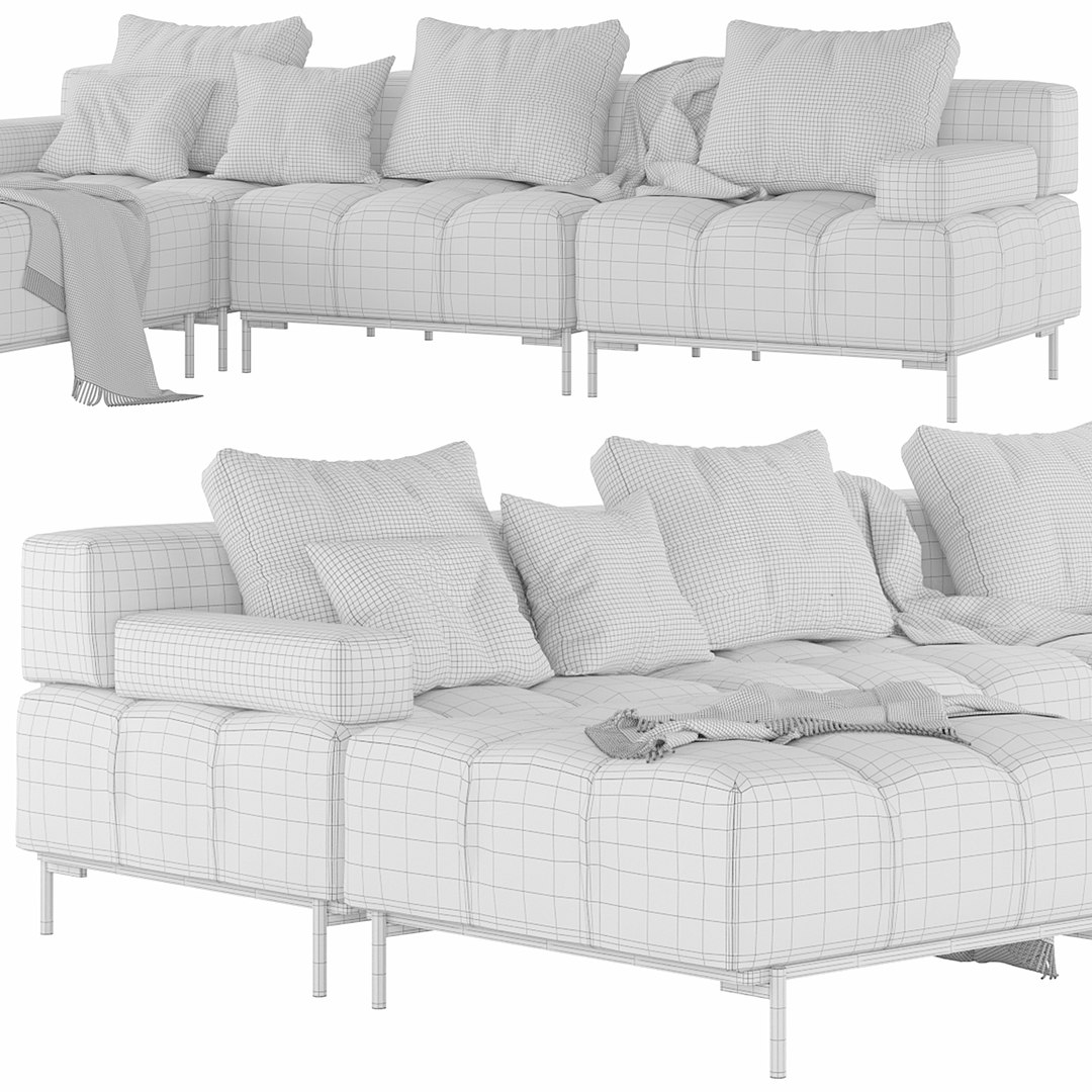 Nivala Modular Sofa By Acanva 3D Model - TurboSquid 1994301